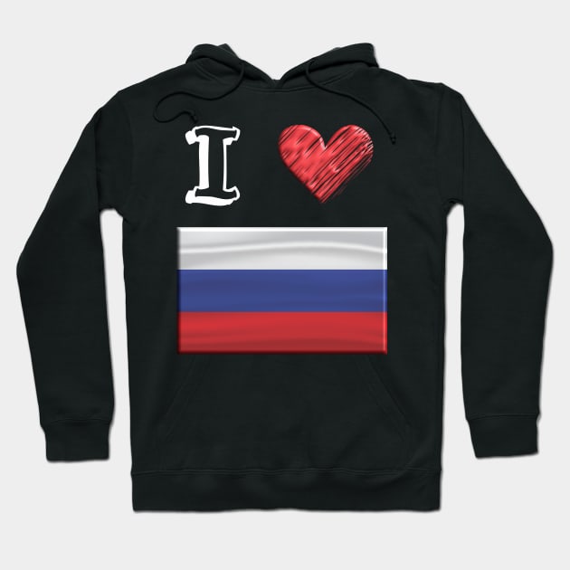 I love Flag from Russia Hoodie by JG0815Designs